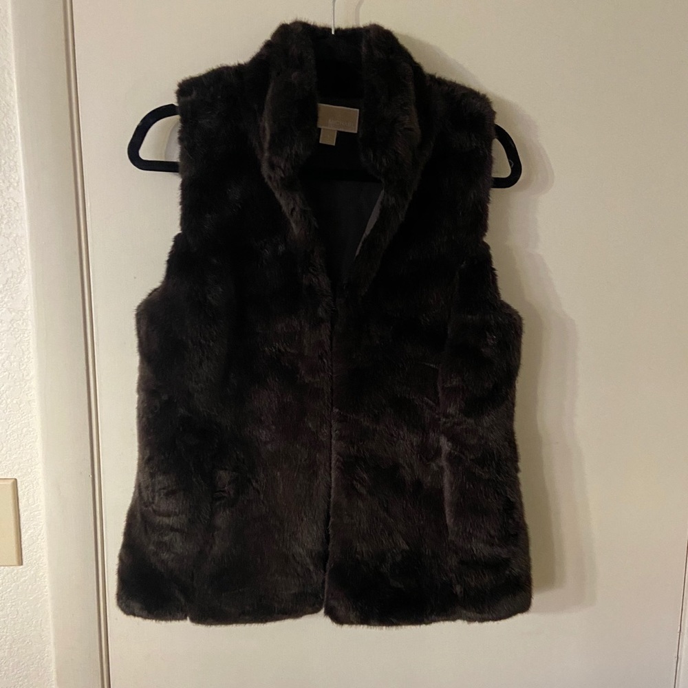 Michael Kors faux rabbit fur vest size small